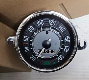 Velocímetro VW Escarabajo hasta 200 km/h completamente revisado IVA identificable - Imagen 1 de 2