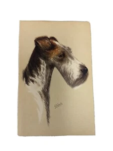 Wire-Haired Fox Terrier Vintage Postcard RF Gaulin Switzerland              HG15 - Picture 1 of 8