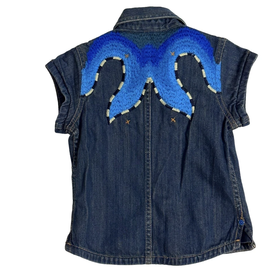 Chaleco chaleco manga corta Oilily niñas talla 128 u 8 bordado en la parte delantera y trasera Foto 1 de 4