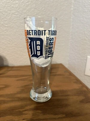 Taza vintage de los Tigres de Detroit Stein Glass cerveza Pilsner NUEVA 8" de alto establecimiento 1901 Foto 1 de 3