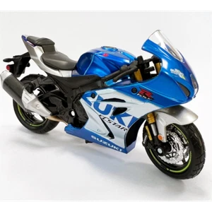 Bburago 1:18 Scale Suzuki GSX-R1000 R 2021 Silver/Blue - Picture 1 of 1