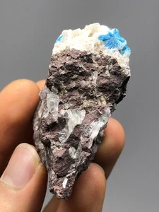 1.9oz Cavansita + Heulandita Blanca Espécimen India Cristal Azul Reiki Curación N51 - Imagen 1 de 12