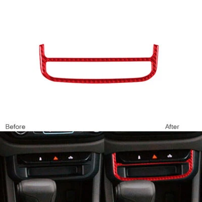 Panel de luz de advertencia de consola de fibra de carbono roja para Chevrolet Colorado 2005-22 Foto 1 de 4