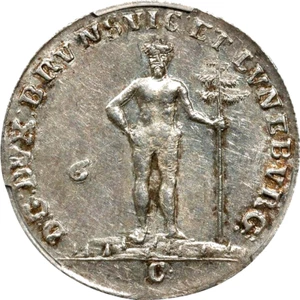 1788 C German States Brunswick Wolfenbuttel Wildman 1/6 Taler, 6 MG, PCGS MS 61 - Picture 1 of 4