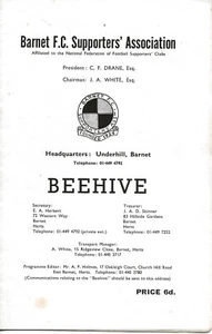 REVISTA DE LA ASOCIACIÓN DE AFICIONADOS DE COLMENA BARNET FC DICIEMBRE 1969/ENERO 1970 - Imagen 1 de 1