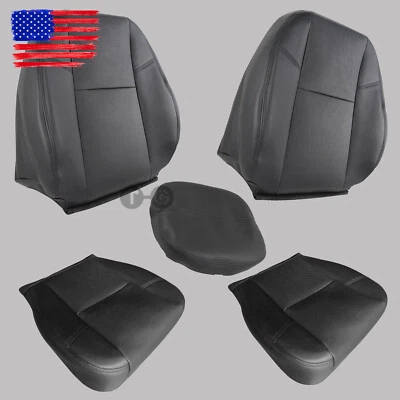 For 2009-2014 Cadillac Escalade Driver Passenger Bottom Top Seat Cover Black - Image 1 of 4