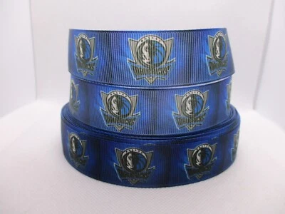 Dallas Mavericks NBA Basketball 7/8" Grosgrain Ribbon YOUR CHOICE  5 or 10 Yards - Image 1 of 3