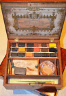 antike Ackermann Künstlerbox c 1837-1855, Aquarell original Pigmentblöcke