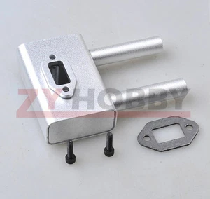 Aluminiumlegierung Spezialauspuffrohr Schalldämpfer Kanister für DLE35RA Motor - Bild 1 von 3