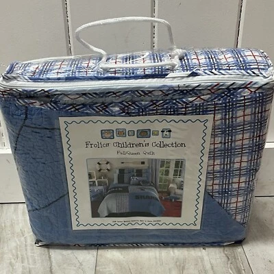 Vintage 2000s Frolic Childrens Collection Full/Queen Shark Quilt 100% Cotton NEW - Image 1 of 4