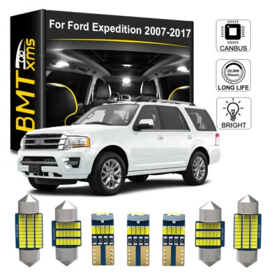 18PCS For 2007-2017 Ford Expedition White LED Interior Lights Bulbs Package Kit Foto 1 de 4