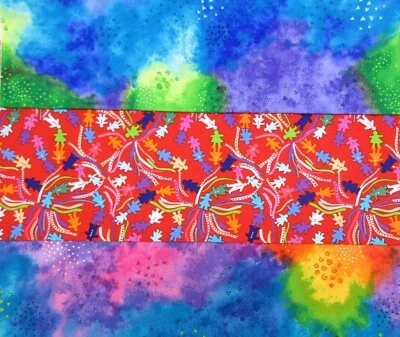 Companion Fabric (3) 1 Yd Cotton Fabric Paper Cut Ups Outs People Cut 229 - Image 1 of 4