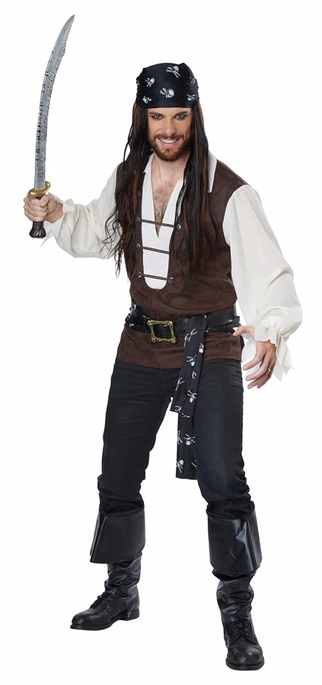 Jack Sparrow Buccaneer High Seas Adventurer Pirate Adult Men Costume  - Image 1 of 1
