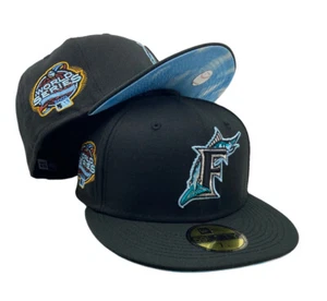 New Era Florida Marlins MLB Cloud Under black 59 fifty fitted cap hat - Picture 1 of 9