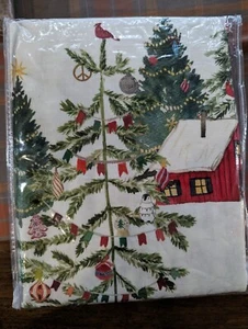 Mantel POTTERY BARN Navidad en el Campo Algodón/Lino - CAJA ABIERTA - Imagen 1 de 2