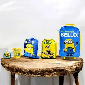 Minions Taschen-Set für Kinder mit Trolley, Schulranzen, Turnbeutel,Portemonnaie - Bild 1 von 7
