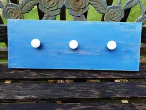 Farmhouse Wood Hanging Board/Peg Board Country Folk Art Primitive Decor  - Picture 1 of 2