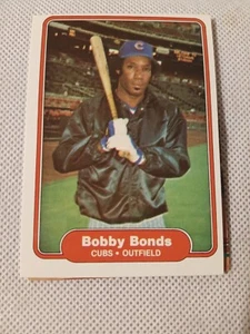 CARTOLINA BASEBALL 1982 BOBBY BONDS FLEER #588 CHICAGO CUBS ANGELS GIANTS - Foto 1 di 2
