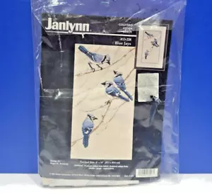 Vintage Janlynn Blue Birds Cross Stitch Kit - Picture 1 of 7