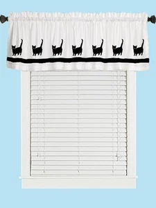 Munchkin Cat Window Valance Curtain in Your Choice of Colors - Picture 1 of 8