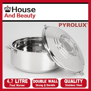 NEW Pyrotherm Pyrolux Stainless Steel Double Wall Food Warmer Hot Pot 4.7 Litre - Picture 1 of 3