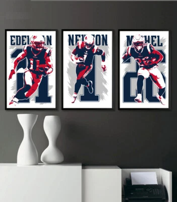 Impresión/póster artístico de los NUEVOS PATRIOTAS DE INGLATERRA PAQUETE DE FANS #1 ¡3 IMPRESIONES! CAM NEWTON Foto 1 de 4