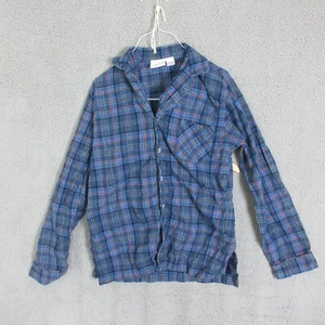 Vermont Country Store Shirt Men Medium Blue Plaid Flannel Outdoors - Picture 1 of 6