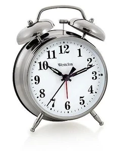 Loud Alarm Clock for Heavy Sleepers Classic Twin Bell Metal Case Backlight - Picture 1 of 7