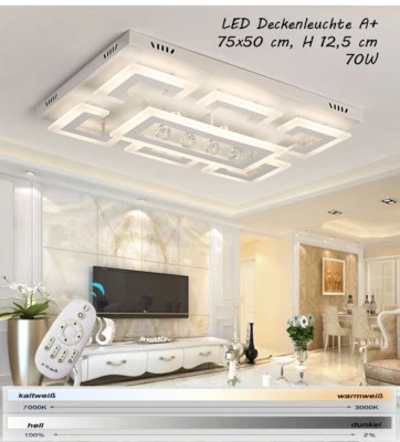 LED XW-803 Lichtfarbe Helligkeit einstellbar Deckenleuchte LED dimmbar Lampe A - Bild 1 von 4