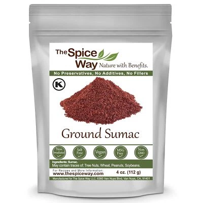 Pure 100% Ground Sumac Spice, No Salt, No GMO, No Irradiation, Sumac Seasoning