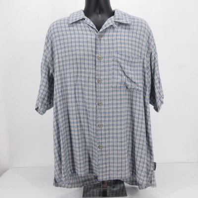 Vintage JIMMY'Z Camp Shirt Mens Large Blue Plaid Surf Beach Skate Hawaiian - Image 1 of 4