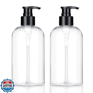 KREMORV Bomba Plástica Vacía Dispensador Botellas Paquete de 2 Bot Bomba Recargable Transparente - Imagen 1 de 5