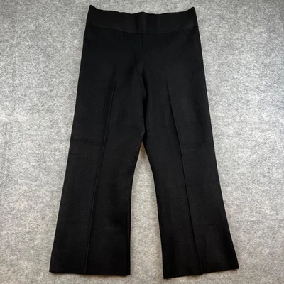 J. Crew Delaney Kickout Sweater Pants Womens Size XXL Black Pull On Stretch Knit - Image 1 of 4