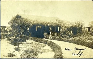 Postal de colección Bungalow Van Nuys California RPPC de 1939 CA - Imagen 1 de 3