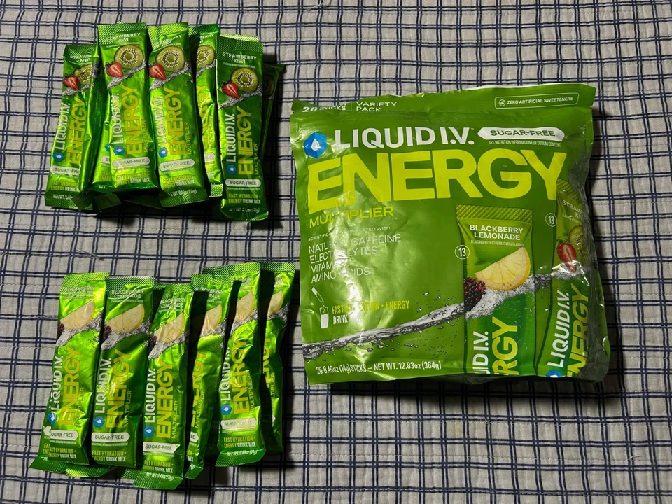 Liquid I.V. 无糖能量倍增器品种包,50 包(有效期 8/2027) — 第 1/1 张图片