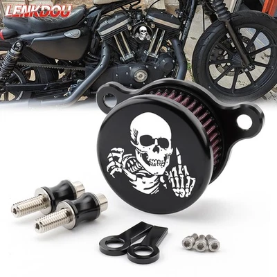 Motorcycle Air Cleaner Intake Filter For Harley Sportster XL 883 1200 48 72 Iron - Image 1 of 4