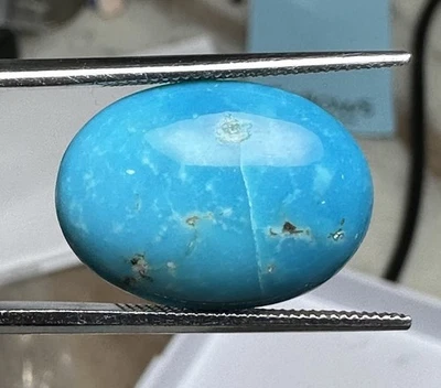 7.98ct Natural 🌍 Azul TURQUESA Calidad Fina 🤩 18mm X 13mm Foto 1 de 4