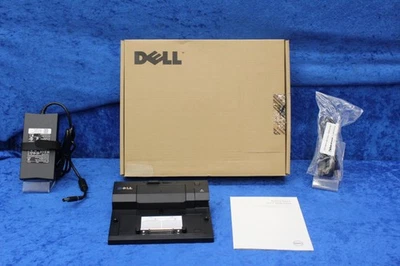 Estación de acoplamiento replicadora de puertos electrónicos Dell PR03X puertos USB Dock Spr II 130 negra Foto 1 de 4