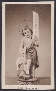 Tarjeta Santa Antigua de San Juan Bautista Imagen Pieuse Santino Estampa - Imagen 1 de 1