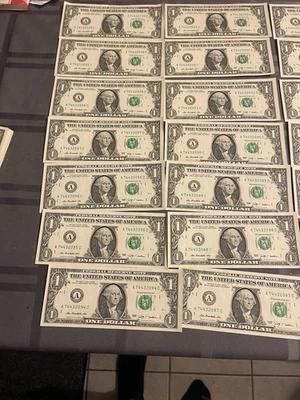 100 $1 Dollar Bills Numbered Sequential A74432001C To A77432100C  Year 2019 - Image 1 of 4