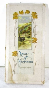 WASHINGTON IRVING POEM SMALL BOOK, "RAYS OF HAPPINESS", CA 1912, XMAS GIFT - Foto 1 di 9