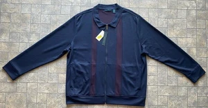 Nueva Chaqueta Perry Ellis Talla 2XL Para Hombres Cremallera Completa Principios de Zafiro Oscuro Azul Marino Nueva con Etiquetas - Imagen 1 de 15