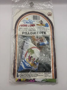 Mickey & Pals Inflatable Pillow Tote Beach Bag Draw String The Wet Set Intex NEW - Picture 1 of 8
