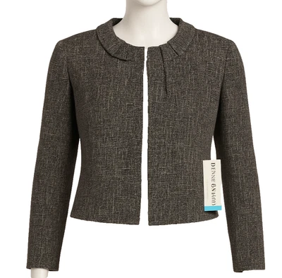 Chaqueta de tweed Danny & Nicole para mujer talla 16 negra blanca nueva con etiquetas blazer de carrera Foto 1 de 4