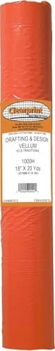 Clearprint 1000h Design Vellum Roll 16 LB 100 Cotton 18 Inches W X 20 Yards ...