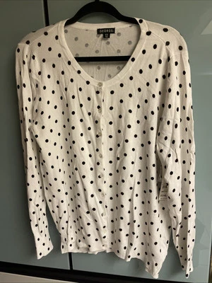 Talla Grande XL (16-18) Blanco Con Lunares Negros……..#95 Foto 1 de 4