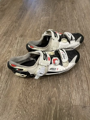 SiDi Ergo 3 Carbon 42 EU Mens road shoe 3-bolt Italy white /black - Image 1 of 4