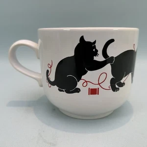 Vintage Coloroll große Frühstückstasse Becher spielende Katzen 90er Retro - Bild 1 von 12