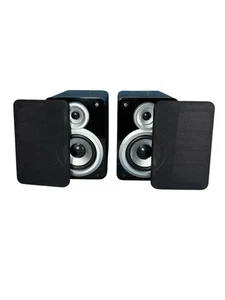 Pair of Bookshelf Speakers Black 4 ohm 10 Watt Tested Working - Picture 1 of 10