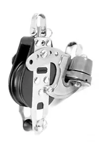 NAUTOS 92213 - LINE 57 - SINGLE SWIVEL W/ ALUMINUM CAM & BECKET - SAILBOAT BLOCK - Picture 1 of 1